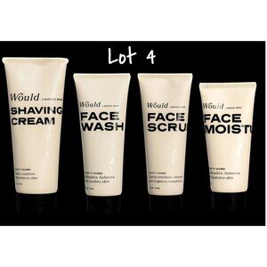 Would Facial set with shaving cream, face wash/scrub, and moisturizer lot of 4